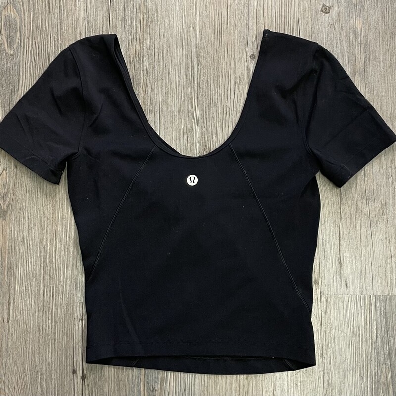 Lululemon Cropped Top, Black, Size: 14Y+