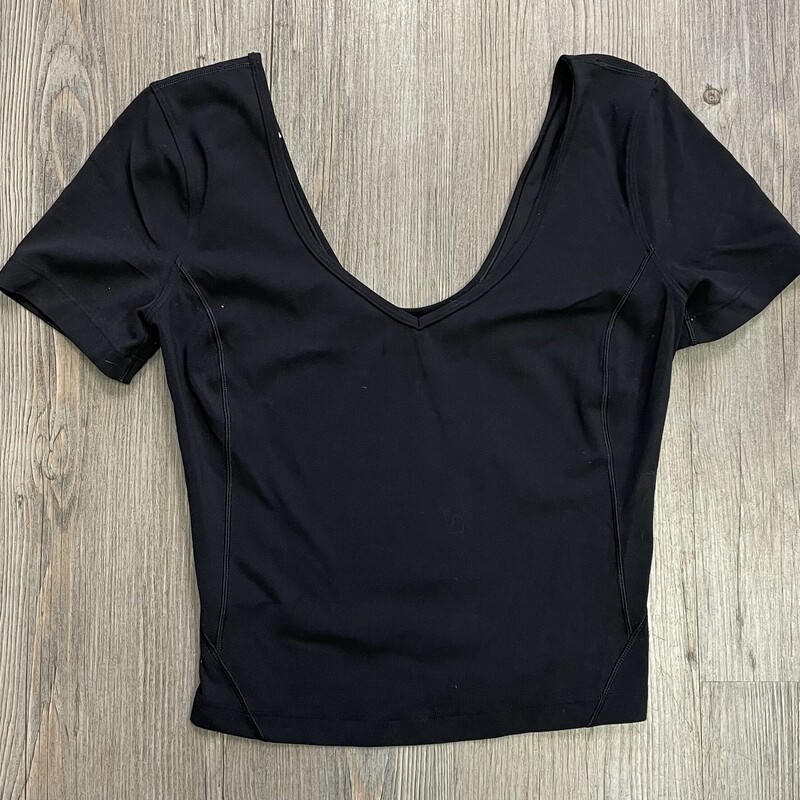 Lululemon Cropped Top, Black, Size: 14Y+