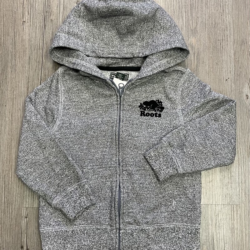 Roots Zip Hoodie, Grey, Size: 5Y