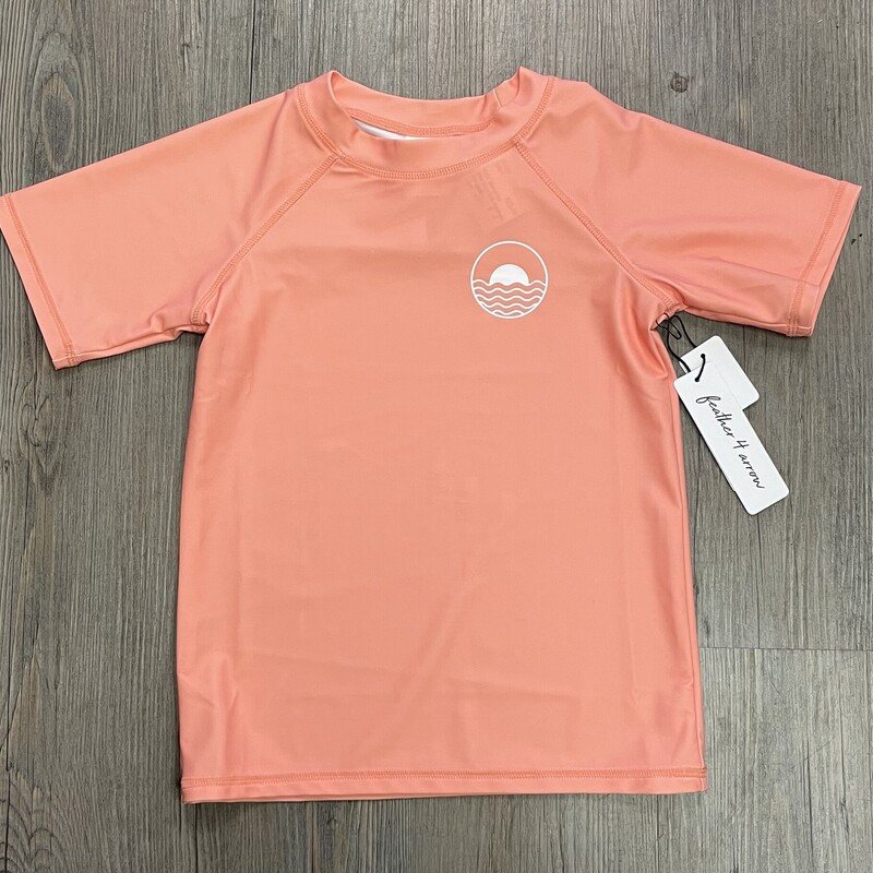 F4A Icon S/S Rashguard, Papaya, Size: 6Y