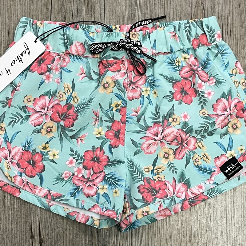 F4A Castaway Girls  Beach Short, Beachglass, Size: 6Y