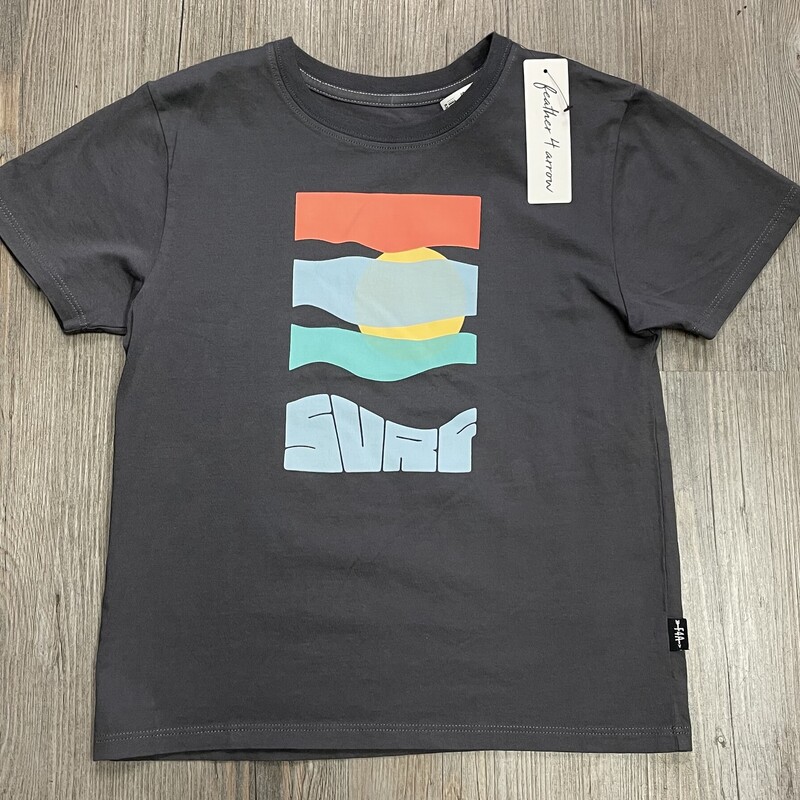 F4A Surf Vintage Tee, Lava Roc, Size: 6-7Y