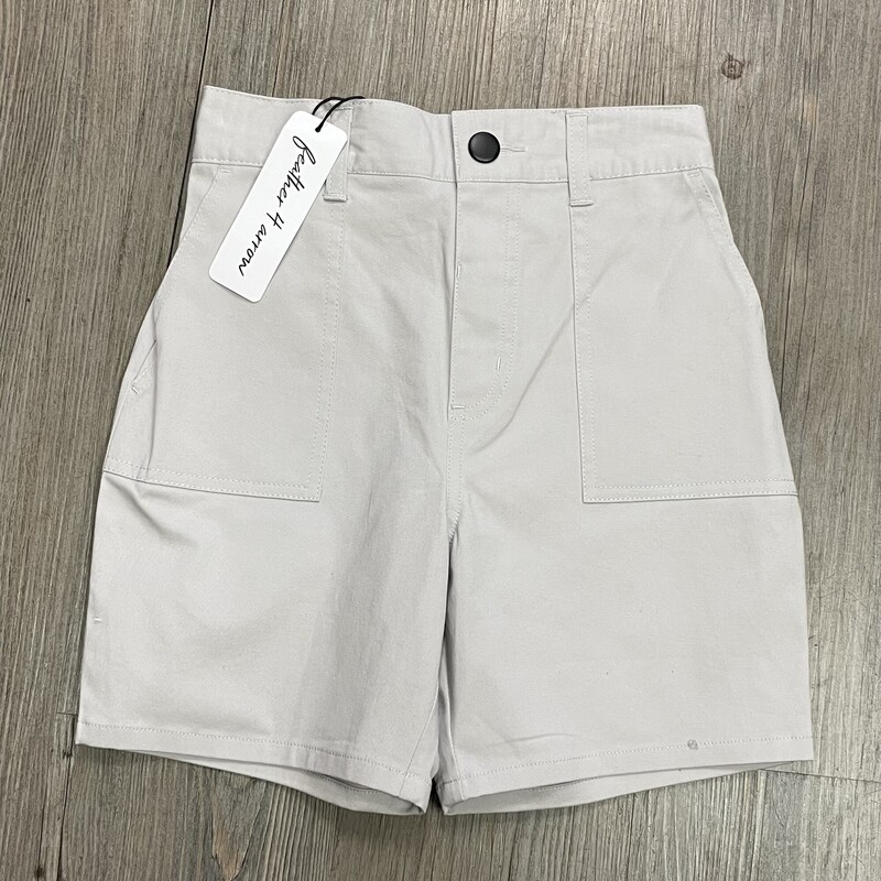 F4A All Day Twill Shorts, Grey, Size: 6Y