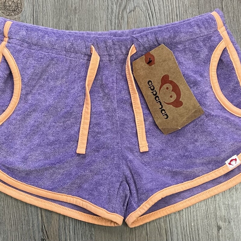 Appaman Terry Shorts, Purple, Size: 6Y
NEW