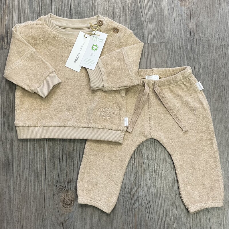 Noppies Terry Sweat Set, Softsand, Size: 1-2M