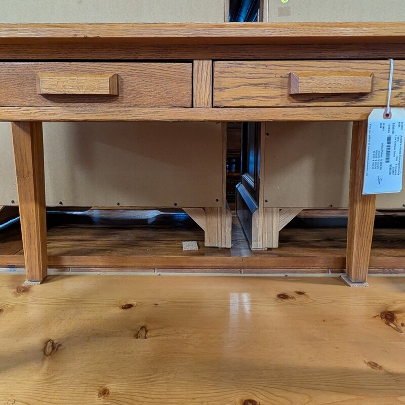 Low Antique Table, Oak, 2 Drawers
40 x 19 x 22h