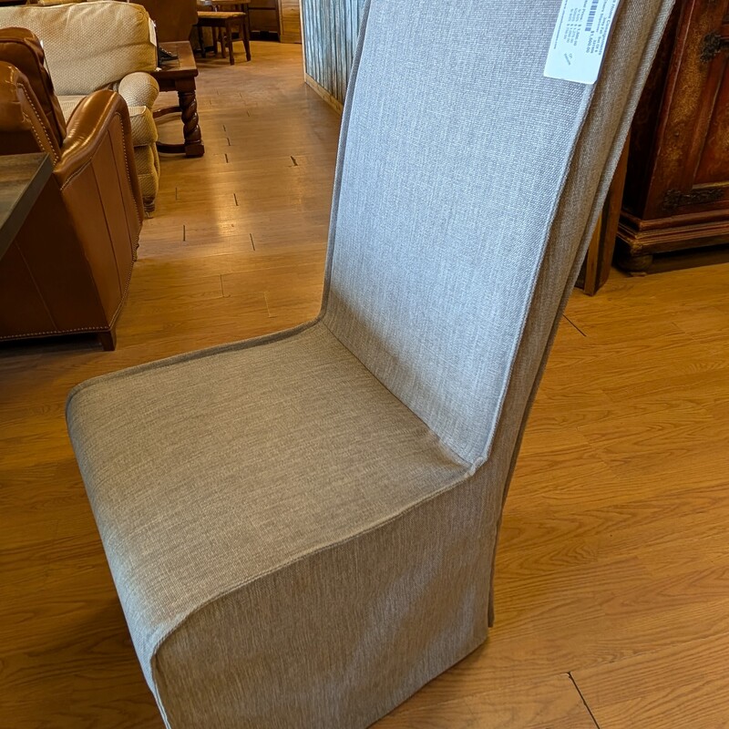 Dining Chairs Slipcover, Grey Fabric<br />
Set Of 6<br />
18w x 20d x 43h x Seat Depth 17.5