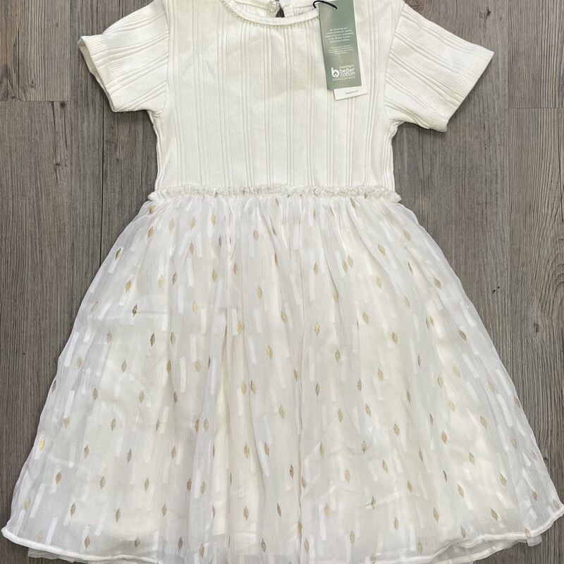 Noppies Dress Manou, Antique White, Size: 3-4Y