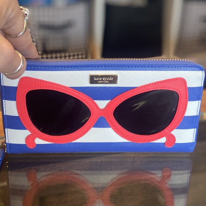 Blu/W/Crl Sunglass Wallet