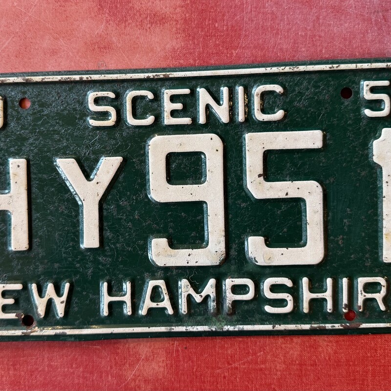Vtg NH Scenic Lic Plate
1958