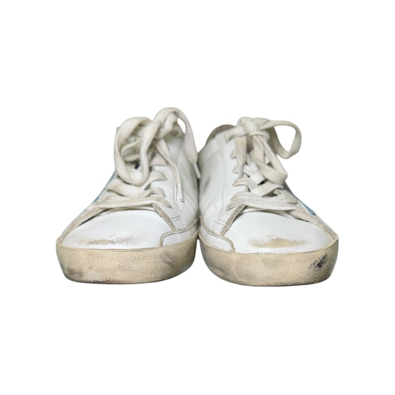 Golden Goose Blue Star Sneakers<br />
<br />
Size 36<br />
<br />
In very good condition. Some wear on soles and some marks on the straps.<br />
<br />
Does not come with original dust bag or box.