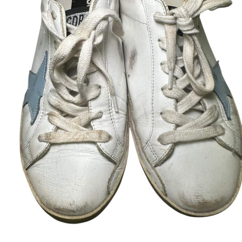 Golden Goose Blue Star Sneakers<br />
<br />
Size 36<br />
<br />
In very good condition. Some wear on soles and some marks on the straps.<br />
<br />
Does not come with original dust bag or box.