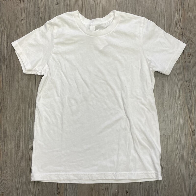 White Tee, White, Size: 10Y