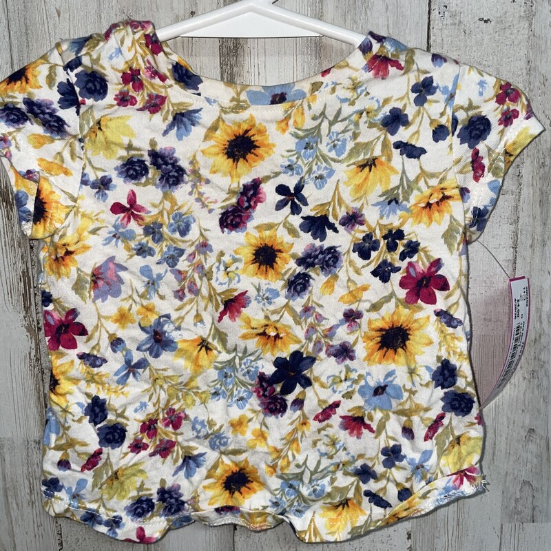 12-18m Ivory Wildflower T, Ivory, Size: Girl 6-12m