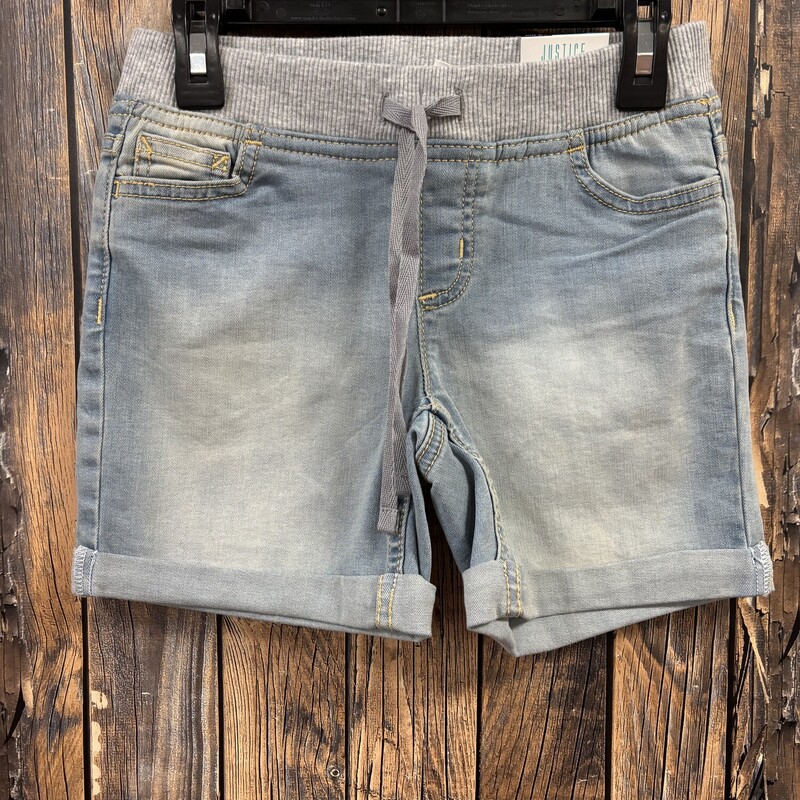 NWT Light Wash Justice Shorts, Size: 12
