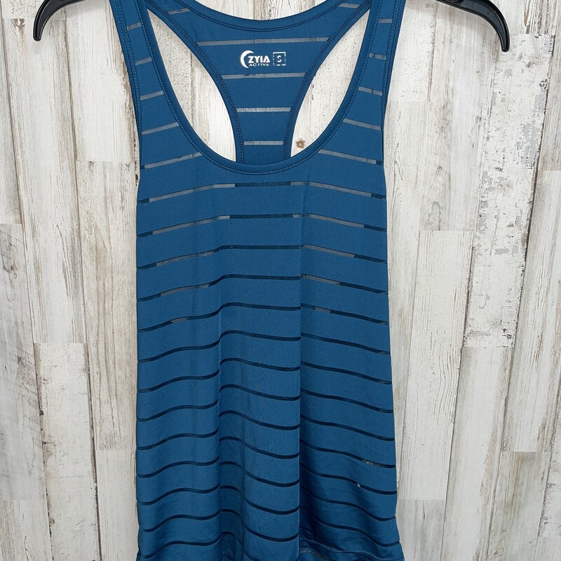 S Dark Teal Stripe Sheer