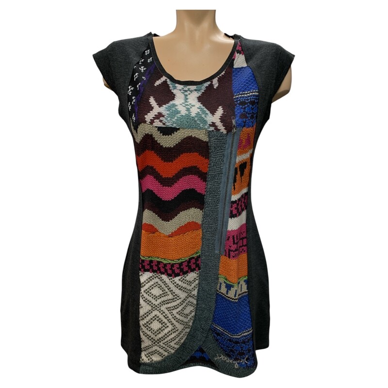 Desigual Dress, Grey/mul, Size: M