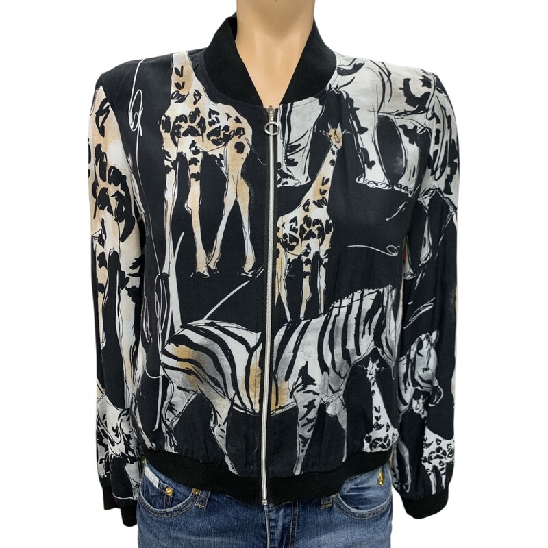 Icona Jacket, Blk/whit, Size: 4