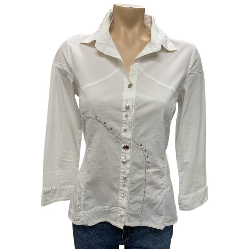 Eliza Cavaletti Top, White, Size: S