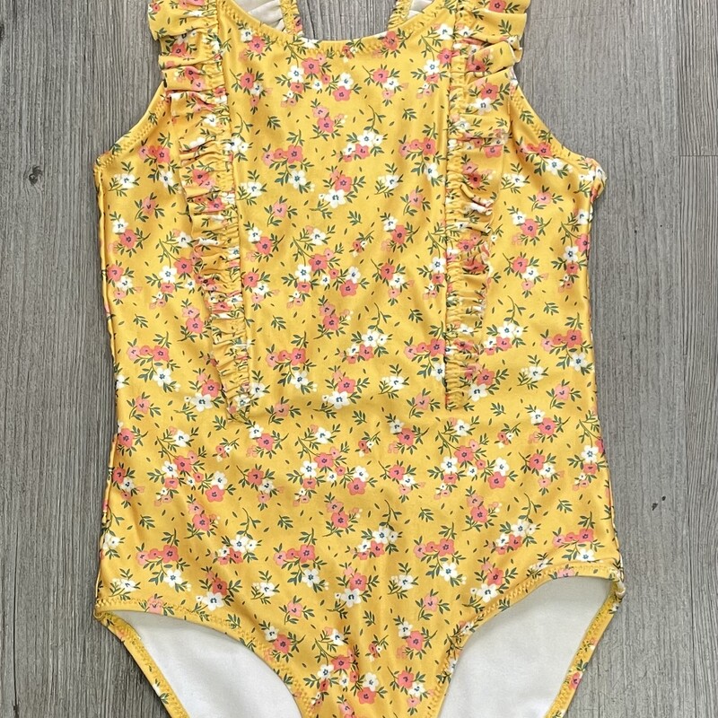 H&M Bathing Suit, Floral, Size: 6-7Y