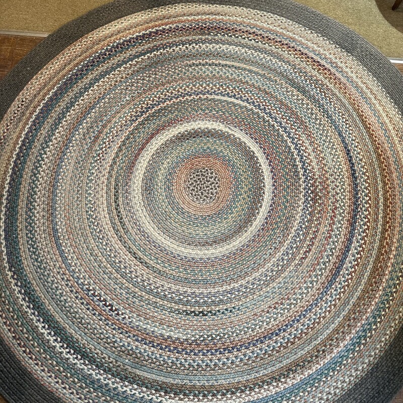 90 In. Wool Braided Rug