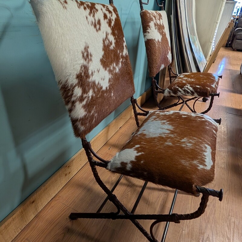 Cowhide & Rebar Chair<br />
17.5w x 21d x 37h