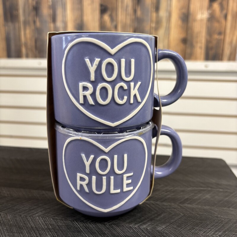 Stackable Purple Mugs