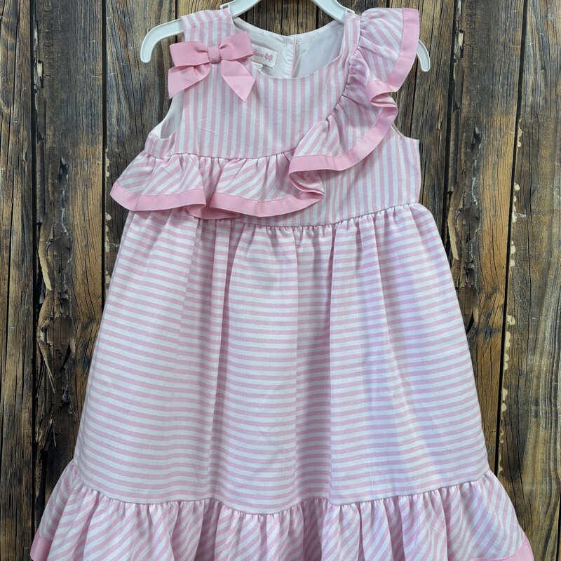 Pink Stripe Dress, Size: 4T