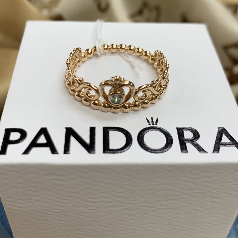 Pandora Princess Ring, Rosegold, Size: 9