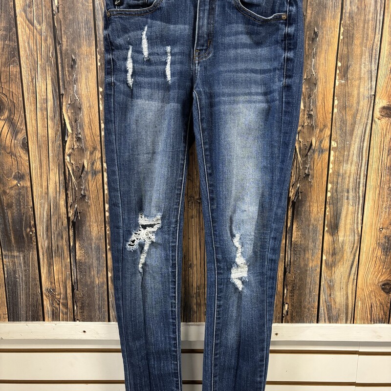 Kancan Dark Ripped Jeans, Size: 1