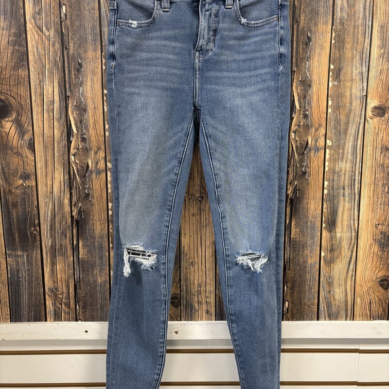 AE Light Ripped Jeans, Size: 000