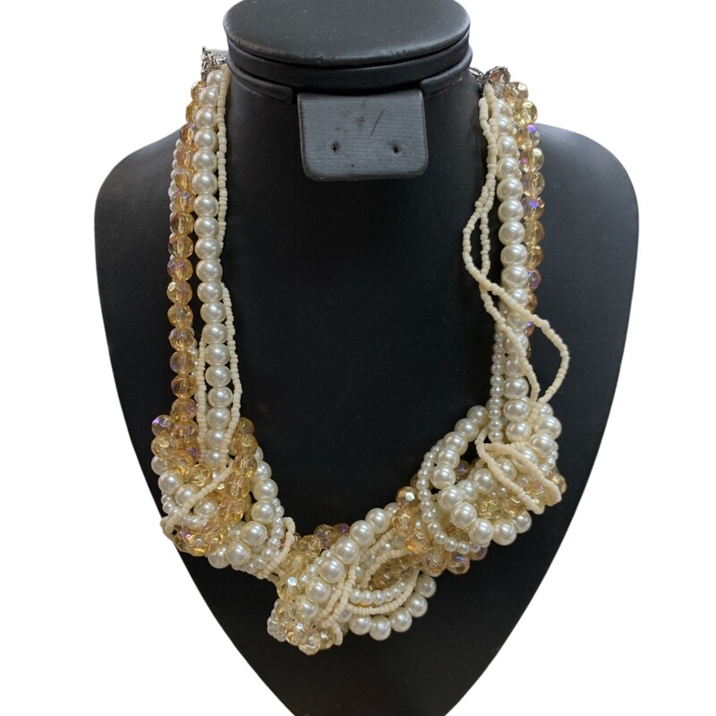 Necklace Pearls, White, Size: None