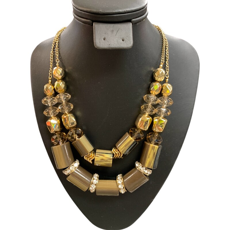Necklace Layers, Gld/peac, Size: None