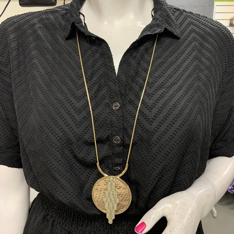 Necklace, Gold, Size: None
