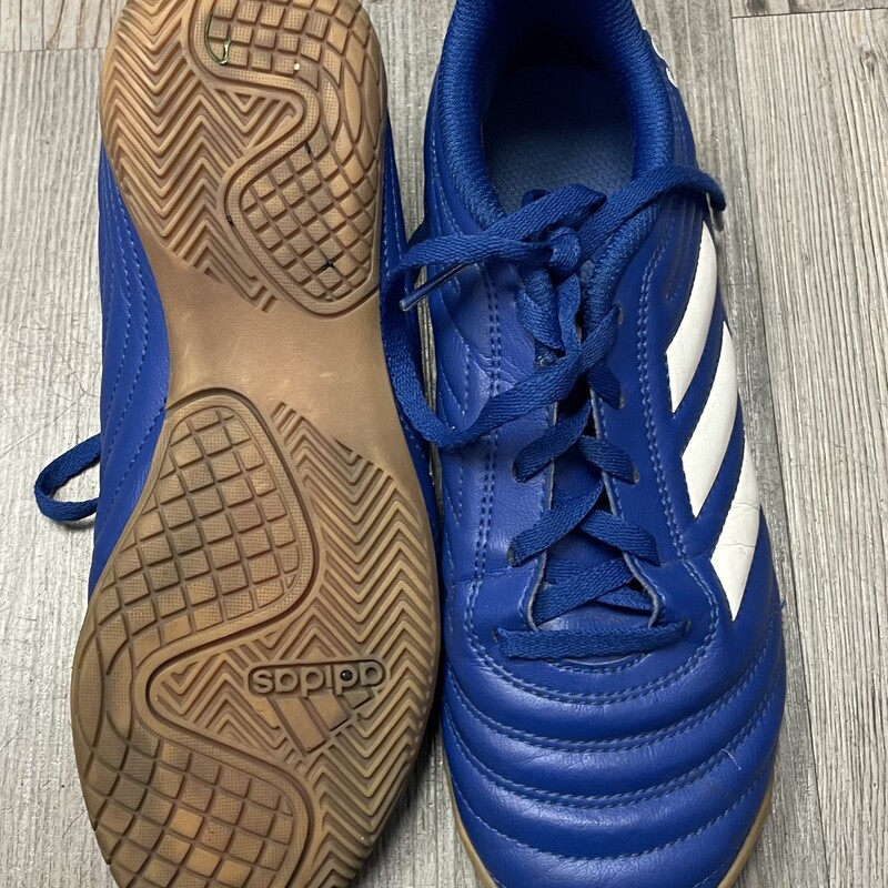 Adidas Soccer Cleats Indo, Blue, Size: 4Y
