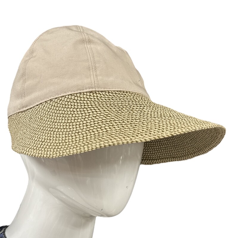Hat Visor, Beige, Size: None