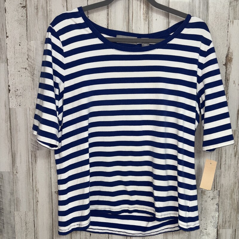 XL Blue Stripped Quarter