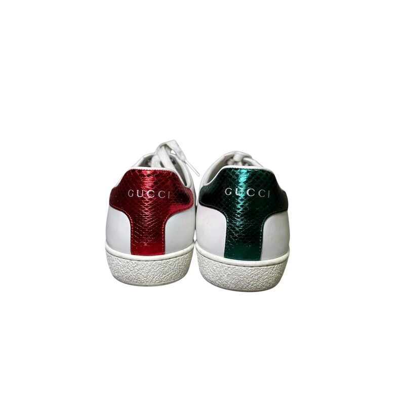 Gucci Ace Of Hearts Sneakers<br />
<br />
Size 36.5<br />
<br />
Style Code: 435638<br />
<br />
In very good condition. Some marks on soles.<br />
<br />
Does not come with original dust bag or box.