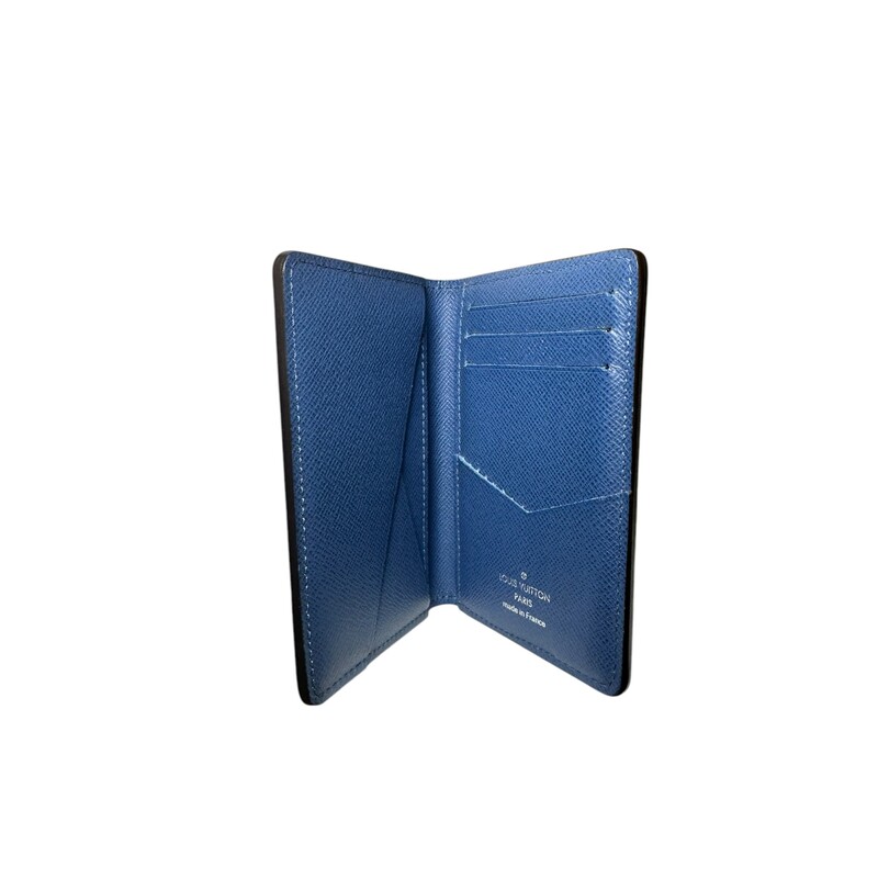 Louis Vuitton Pocket Epi Organizer<br />
<br />
Date Code:TA4168<br />
<br />
Dimensions: 4 L  x 3 H  inches<br />
<br />
In very good condition. Light creasing in the corner and light fraying near credit card slot.<br />
<br />
Comes with original dust bag and box.