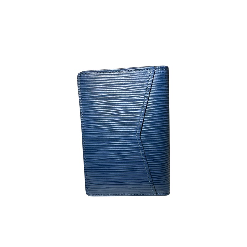Louis Vuitton Pocket Epi Organizer<br />
<br />
Date Code:TA4168<br />
<br />
Dimensions: 4 L  x 3 H  inches<br />
<br />
In very good condition. Light creasing in the corner and light fraying near credit card slot.<br />
<br />
Comes with original dust bag and box.