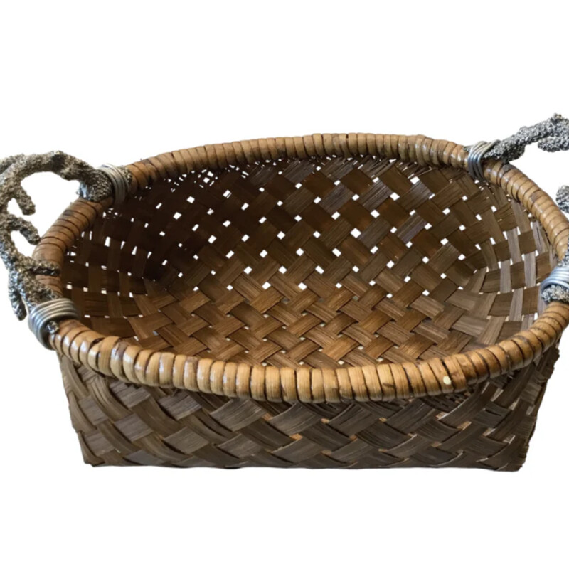 Metal Coral Handle Basket