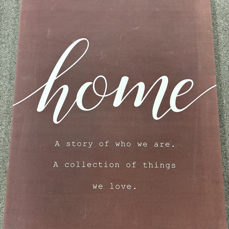 Brown Home Sign Decor, Size: 24Inx30In
