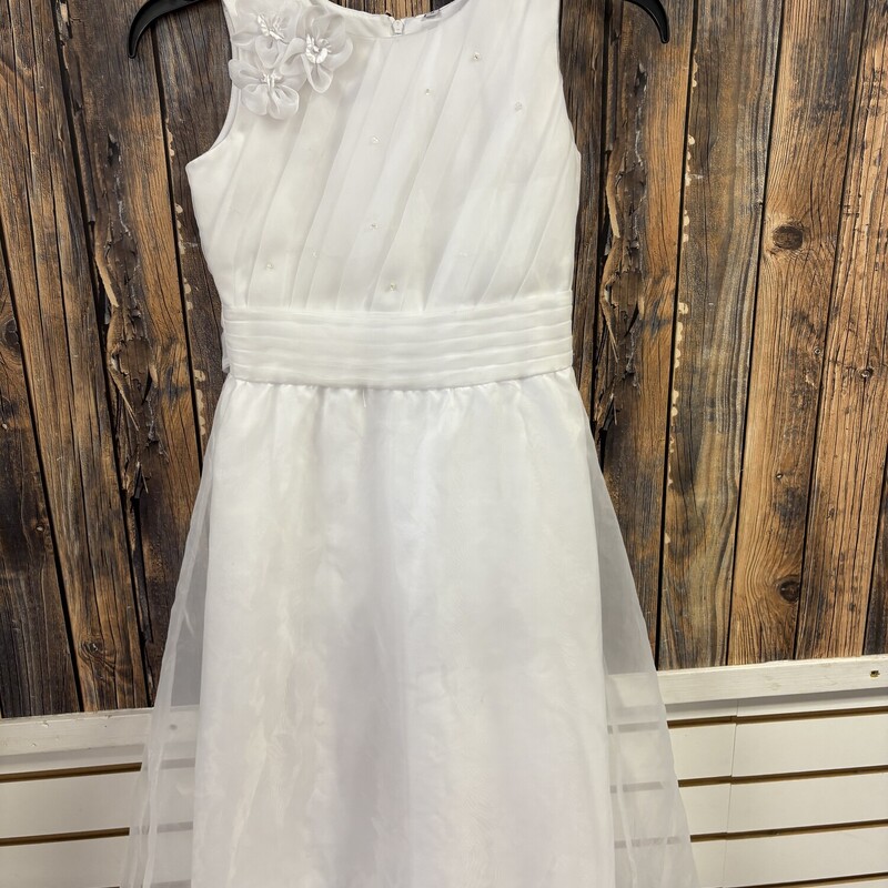White Formal Dress, Size: 10