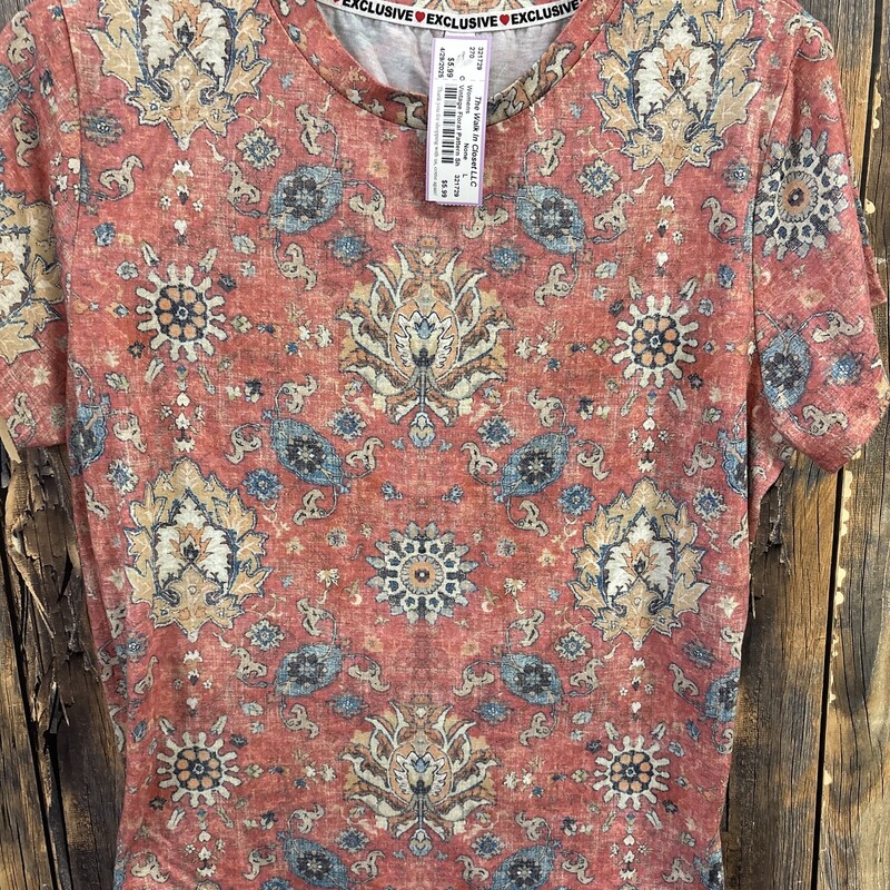 Vintage Floral Pattern Sh, Size: L