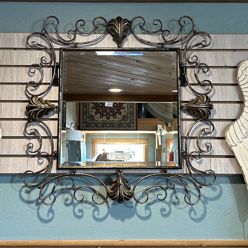 White Angel Wings,
 Size: 38x13
A pair of white painted wings with metal feathers.  Such a beautiful wall hanging.