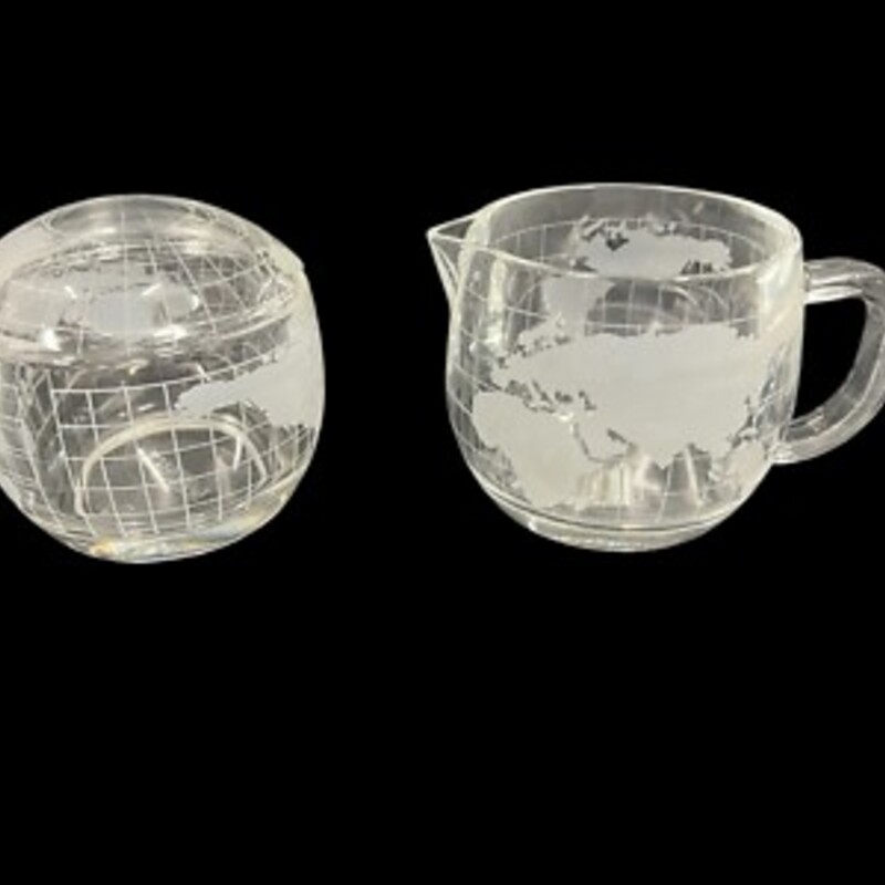 Globe Glass Cream+Sugar