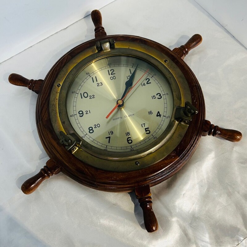 Brass&Wood Ships Wheel