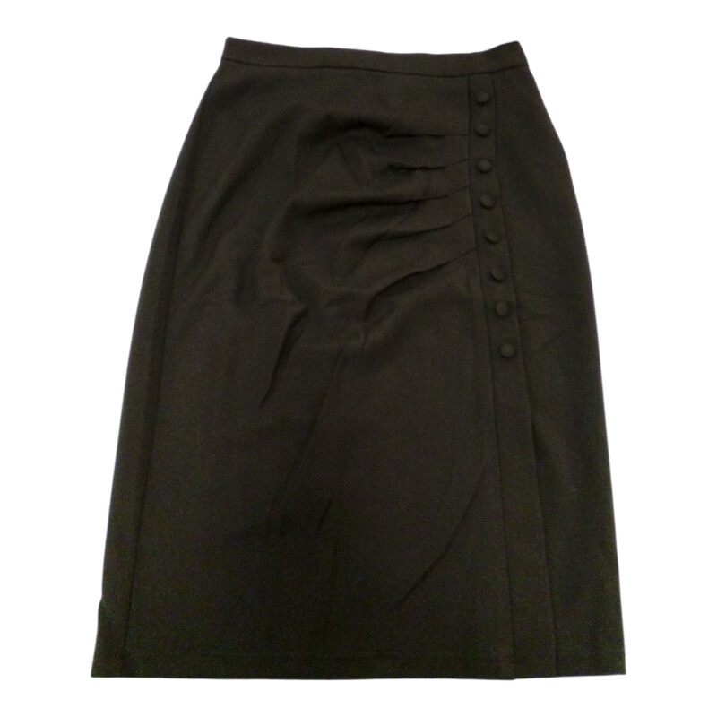 Skirt: Gray Pencil/Button