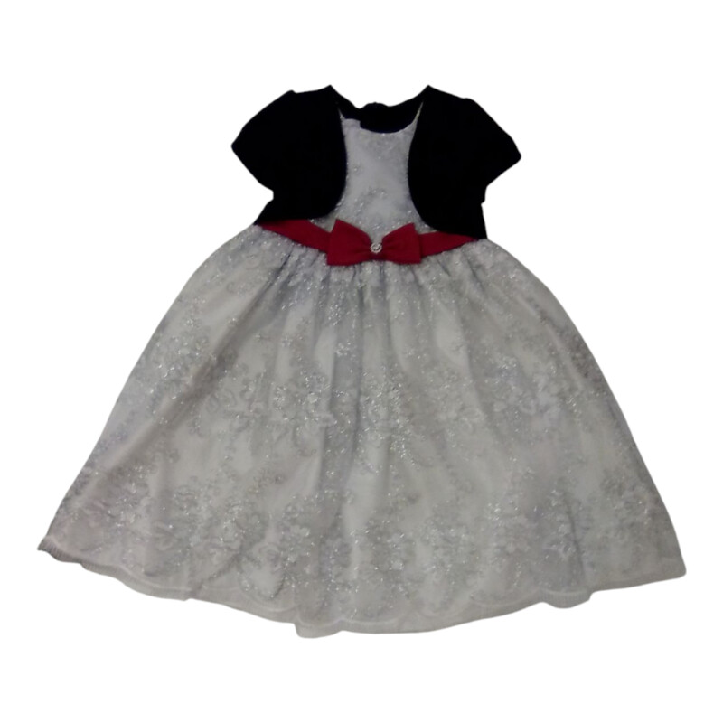 Dress: White/Black/Red