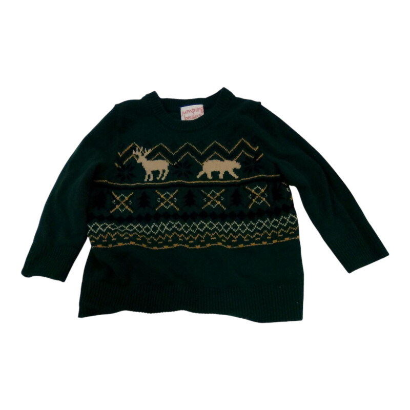 Sweater: Green/ Deer